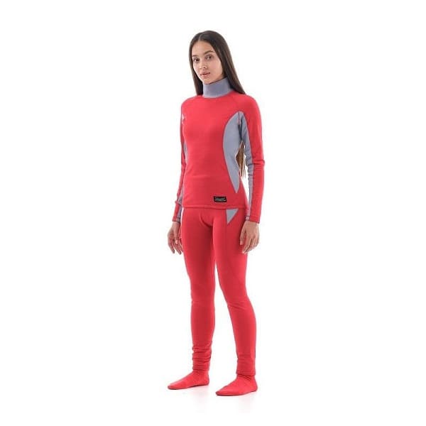 фото Термобельё Dragonfly зимнее женское с высоким воротом Pink-Grey (M) 300203-889